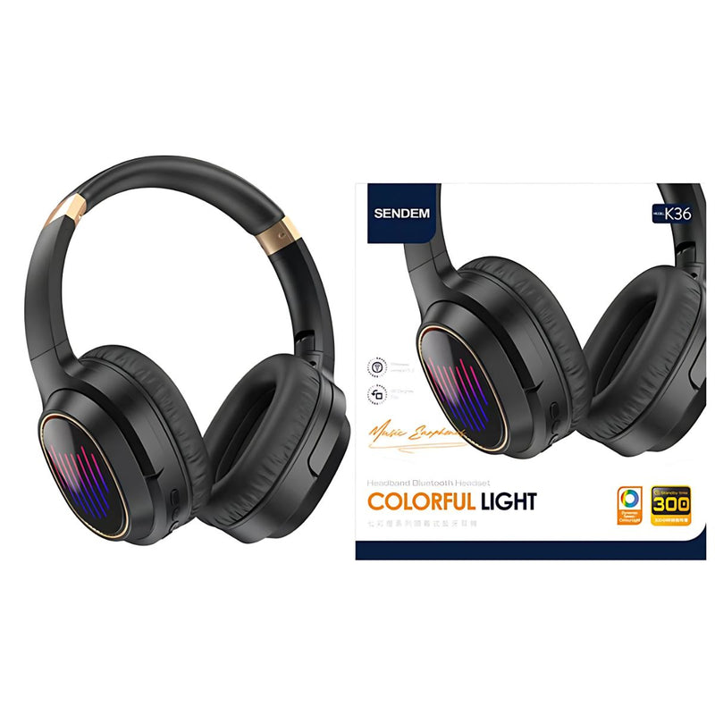 Audífonos Bluetooth 5.3.(Color Negro). Auriculares inalámbricos con micrófono. 8 horas de Uso y Cable Tipo-C.