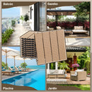 Baldosas Deck WPC 30x30 cm Pack 8 Piezas. Piso Exterior Madera Plástico PP Resistente al Agua y UV. Sistema Encaje Fácil. Uso Jardín Terraza Patio Color Natural