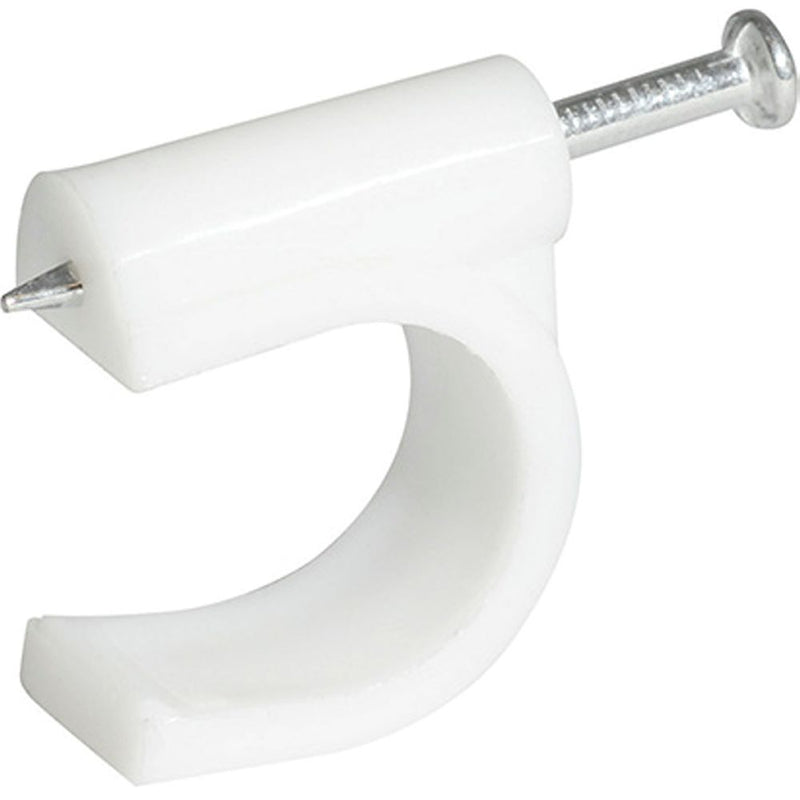 Grapas para cable coaxial, blanco (20 piezas) Surtek