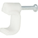 Grapas para cable dúplex, blanco 20pz Surtek