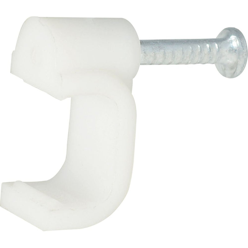 Grapas para cable dúplex, blanco 20pz Surtek