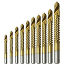 Juego 10 pzas brocas sierras fracturadas Revestidas en titanio 3/4/5/6/6/5/7/8/9/10/13mm