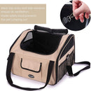 Silla Transportadora protectora para mascotas. 2 funciones en 1 Bolsa y Silla. Color Crema.