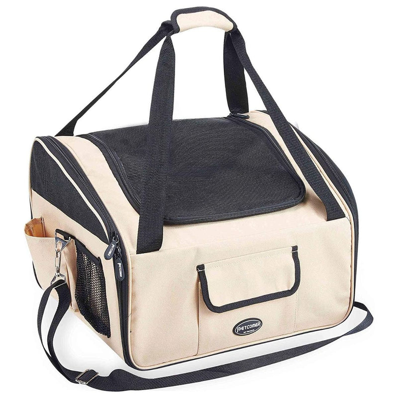 Silla Transportadora protectora para mascotas. 2 funciones en 1 Bolsa y Silla. Color Crema.