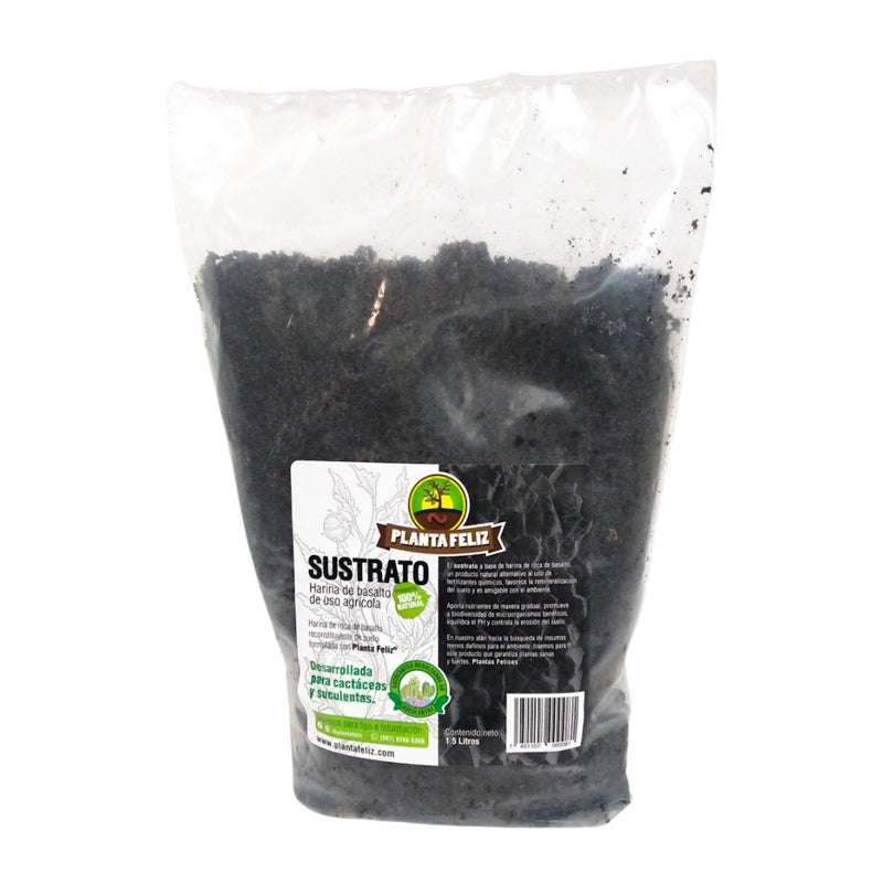 Sustrato para suculentas y cactus de harina de basalto, 1.5 litros
