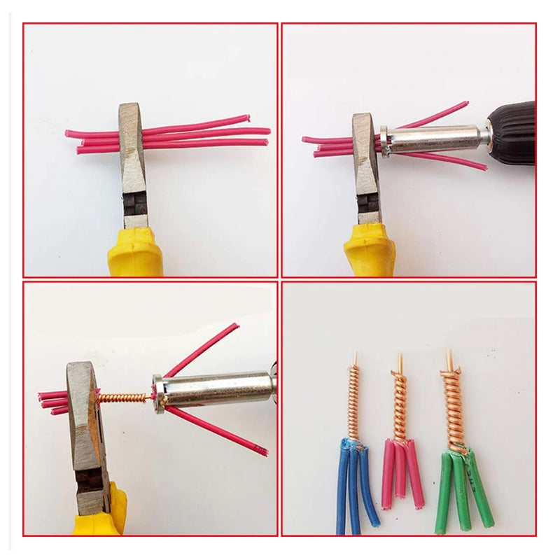 Pelacable y Conector 2en1 pelado y enrrollado automatico. Universal.  8x11x2Cm/ 3,15 x 0,79pulg.