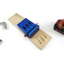 Guía plantilla para perforación de 2 agujeros para madera. Hace agujeros de 9.5mm