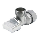 Válvula angular de aleación de zinc de 1/2" brillante