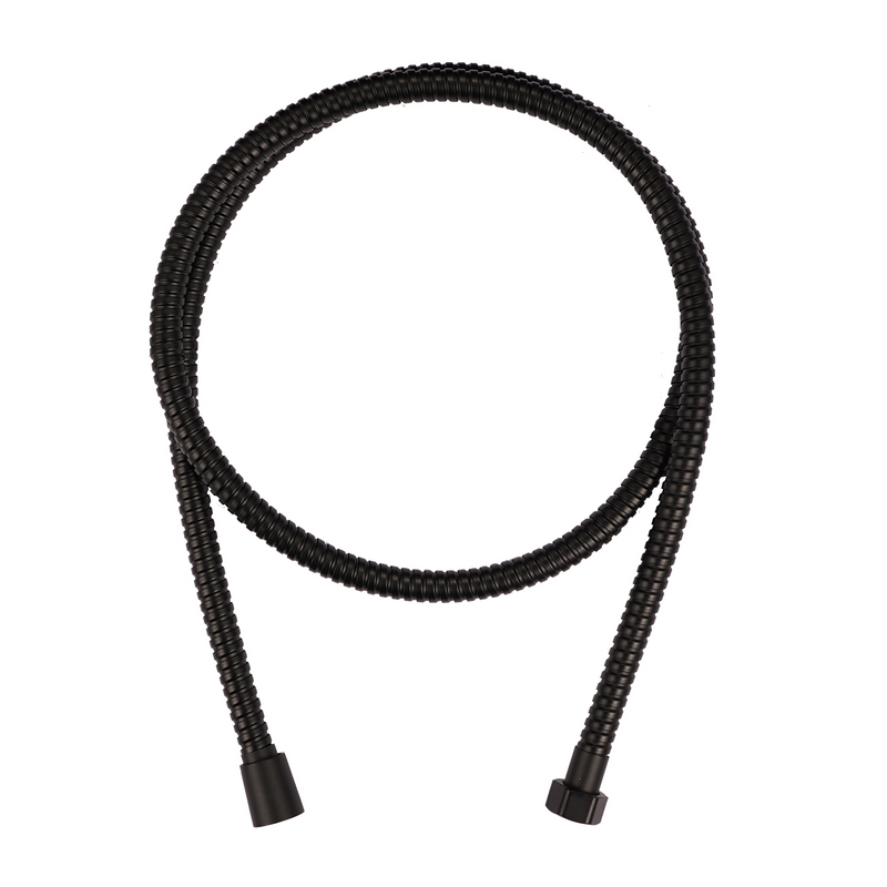 Manguera Flexible de Ducha Negra 150cm. Repuesto Universal para Regadera Teléfono de acero inoxidable.