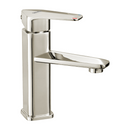 Llave de Lavamanos Individual. Grifo para Lavabo de zinc satinado. Pluma para Agua Fría y Caliente.