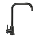 Grifo De fregador. Color Negro Mate. Acero Inoxidable. Pluma Llave Mezcladora Para Cocina. Cuello Recto Con Ángulo de 90°.