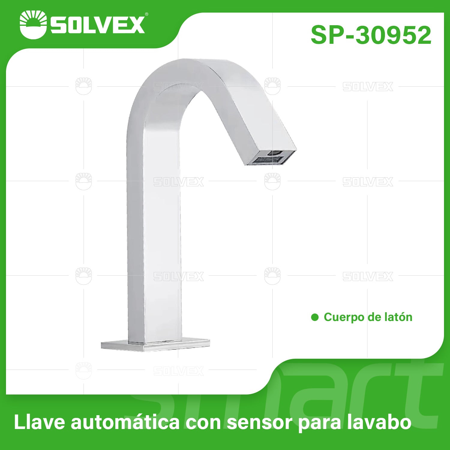 Grifo Automático con Sensor para Lavamanos. Pluma Llave con diseño moderno. Funciona con Baterías o Conexión Eléctrica.