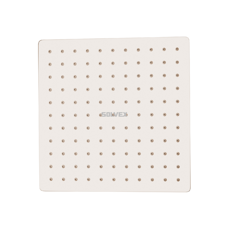 Cabezal de Ducha cuadrado 10" Satinado. Regadera de Acero Inoxidable cepillada.