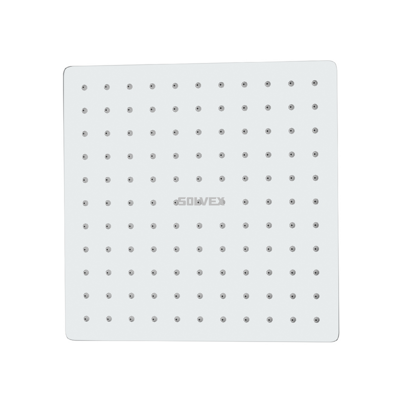 Cabezal de Ducha cuadrado 10". Regadera de Acero Inoxidable Cromada.