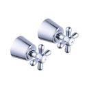 Manerales Para Ducha Y Regadera De Zinc Cromado. Estilo Cruz Clásico. (Par De Manijas)