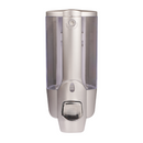 Dispensador de Jabón Líquido Individual 350ml Color Gris. Dosificador de Plástico para Baño y Cocina. Montaje en Pared.
