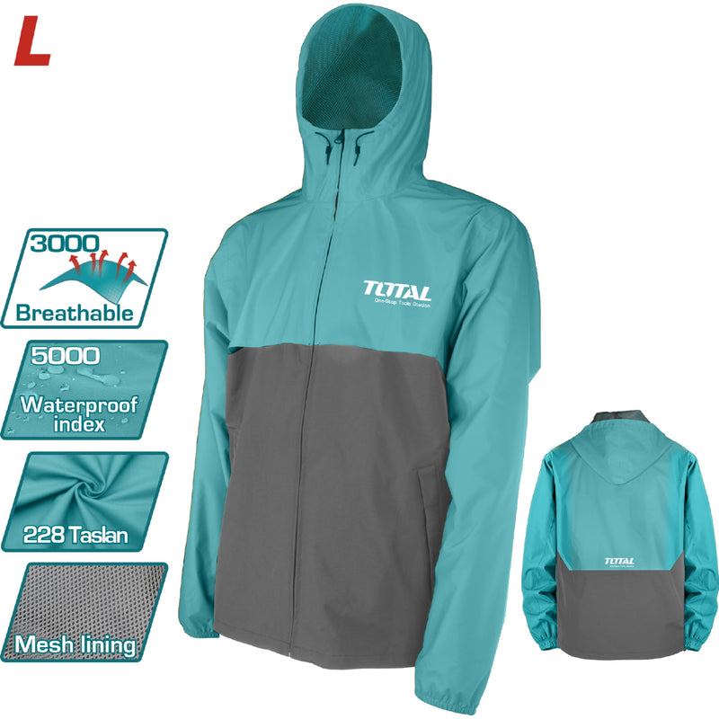 Chaqueta cortavientos De Trabajo, Talla: L, Material: Taslan228 y forro de malla