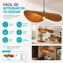 Lámpara Colgante de Bambú E27 80x66x19cm. Pantalla Decorativa Natural Estilo Boho con Bombillo Incluido 40W 110V.