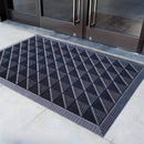 Alfombras comerciales de entrada para polvo Alfombrilla Modular Exterior  15x15cm con Cepillos de Limpieza y Sistema de Encaje Color Negro. (Pieza central)