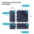 Alfombras comerciales de entrada para polvo Negro 7.5x7.5cm para Exteriores, Uso Comercial y Residencial. Alfombrilla (borde Macho)