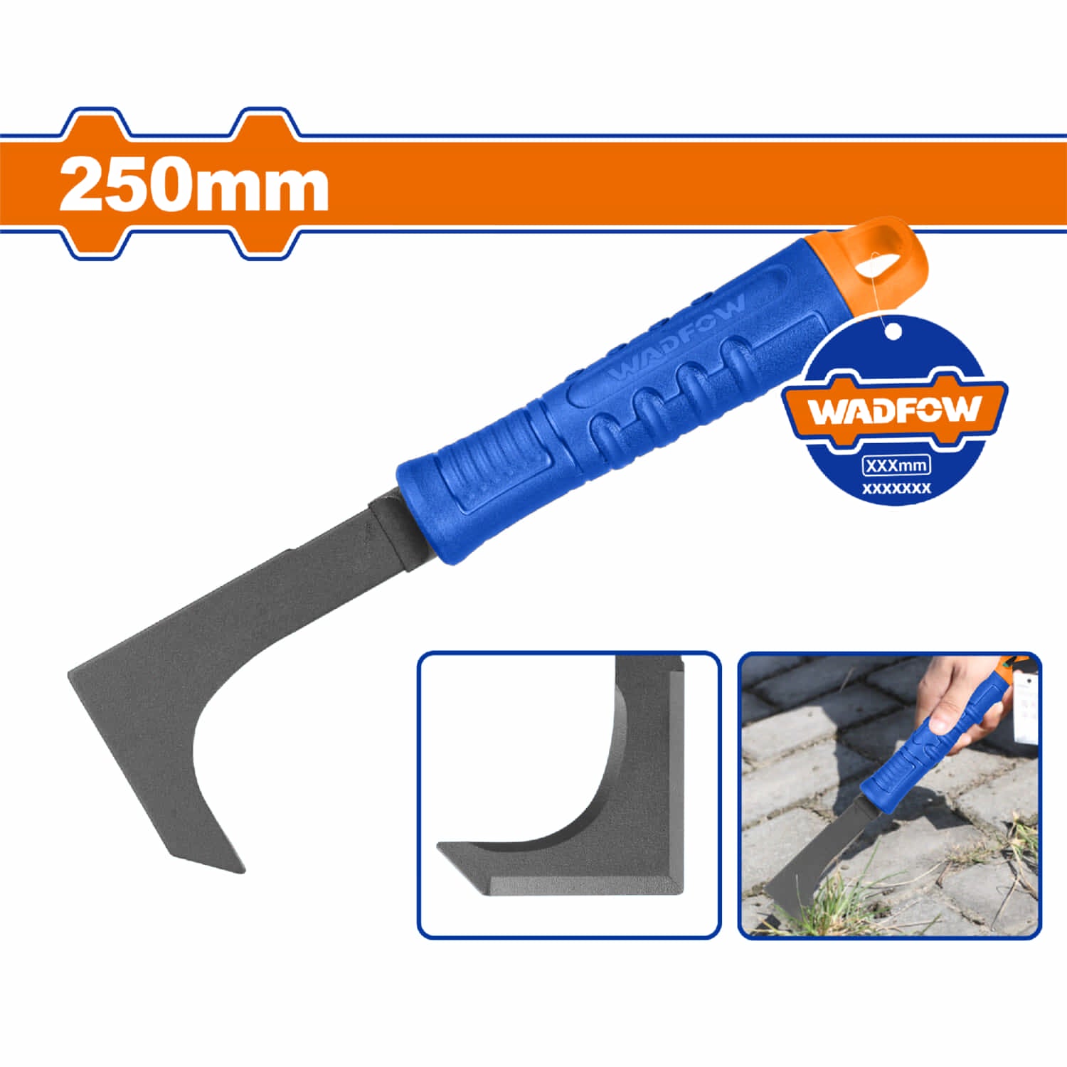 Cuchillo con mango para cortar malezas 250mm. Ideal para eliminar la hierba de los mosaicos.