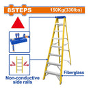 Escalera De Fibra De Vidrio 8 Escalones. Altura De Paso: 280Mm. Carga Máxima: 150Kg.