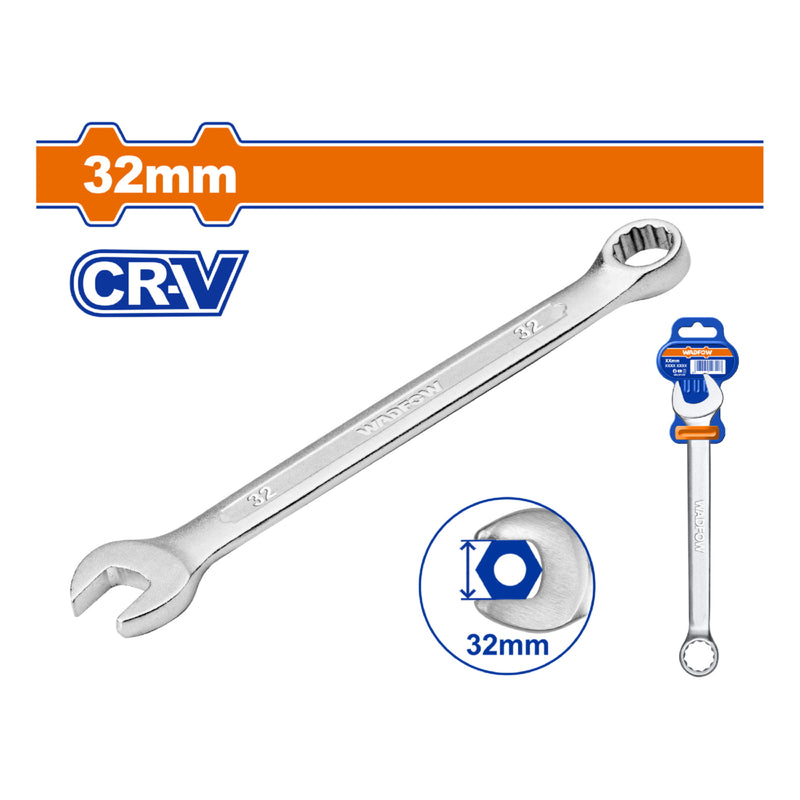Llave de combinación 32mm. Acero Cr-V. Pulido. Long:355mm