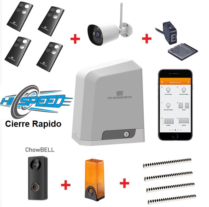 Motor porton Corredizo Boxer 500kg de alta velocidad. Controlelo desde su APP