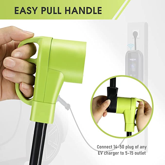 Cargador carros eléctricos Tipo1 J1772 10 a 40A, 110-240V WiFi Dual portátil o de pared.