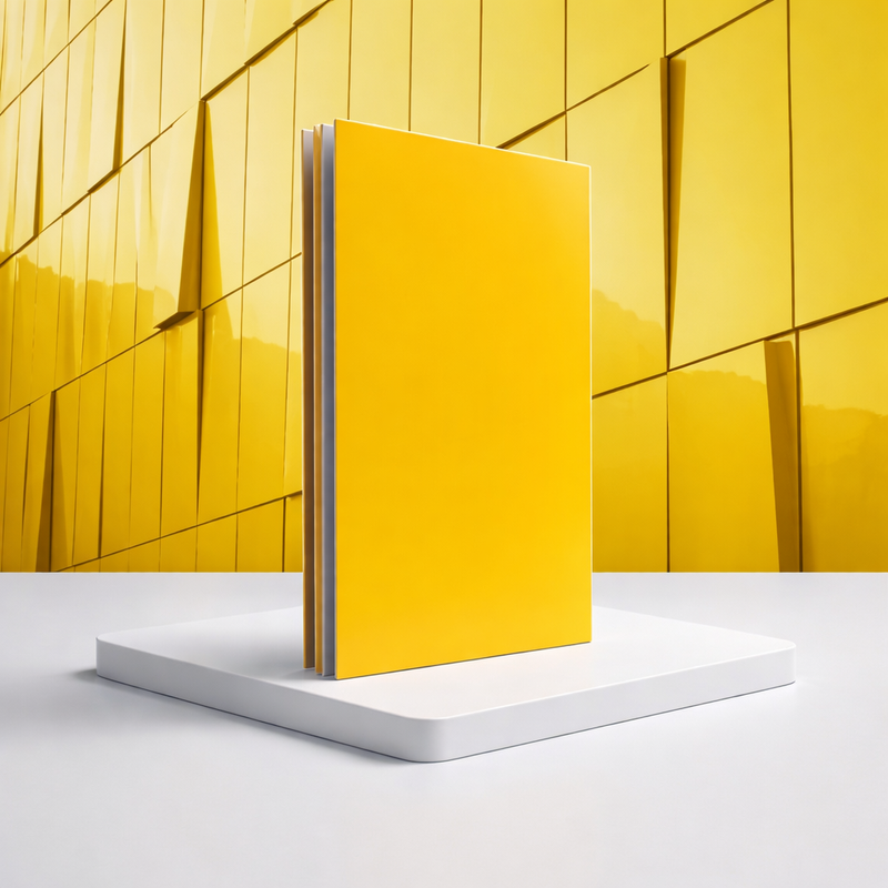 Lámina alucobond ACM 4mm PVDF 1.22x2.44m (4x8pies) Panel Revestimiento Exterior de Alta Calidad Color Amarillo Advertising B016 aluminio compuesto