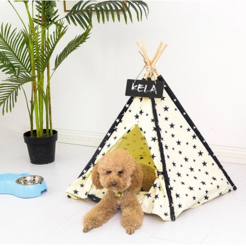 Casa de tela para mascotas. Estilo tienda de acampar. Tamañp 40x40x50cm