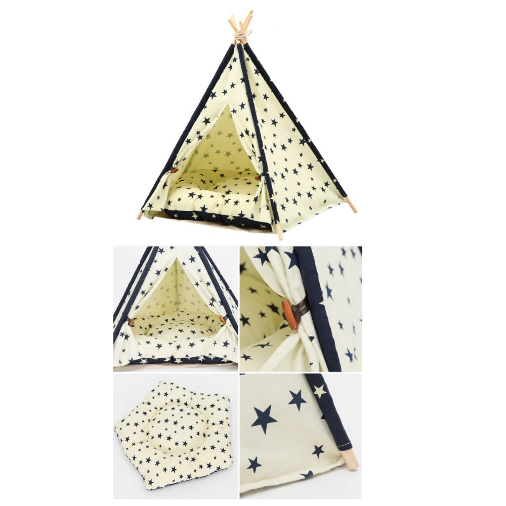 Casa de tela para mascotas. Estilo tienda de acampar. Tamañp 40x40x50cm