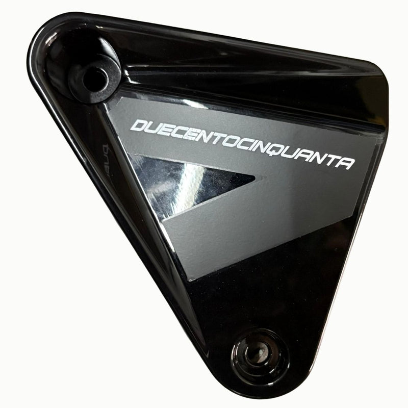 Panel decorativo derecho negro del radiador con calcomanias para moto roja (LEONCINO250)