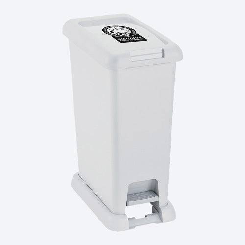 Basurero De Pedal De 35L, Color Blanco