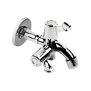 Grifo de Pared de Dos Vías Cromado Brillante. Pluma Llave de Agua.