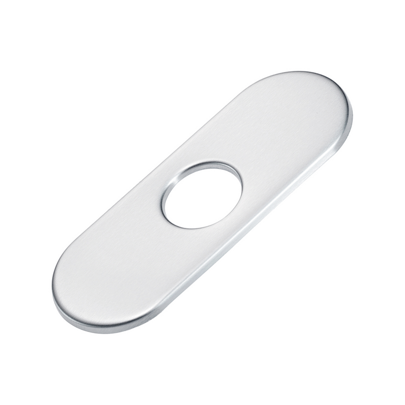 Cobertor Para Llave De Fregador 16 cm. Placa para grifo de acero inoxidable. Acabado cromado brillante.