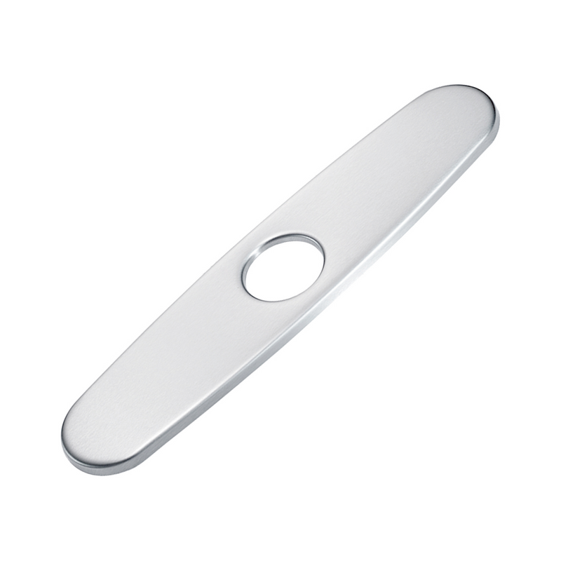 Cobertor Para Llave De Fregador 25 cm. Placa para grifo de acero inoxidable. Acabado cromado brillante.