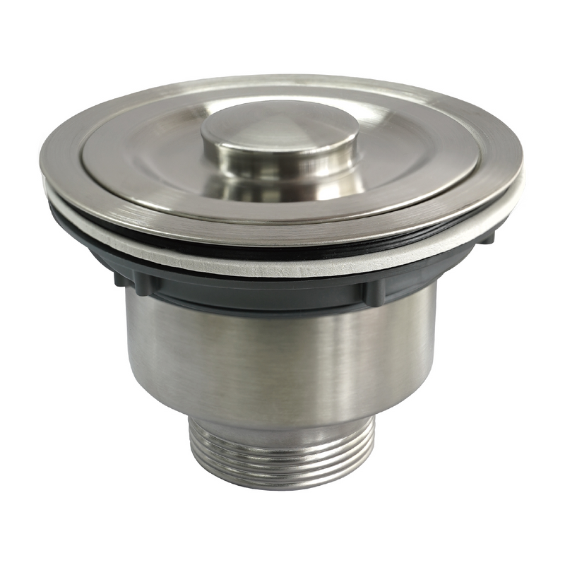 Desagüe Para Fregador 110mm En Acero Inoxidable. Drenaje Con Coladera Acabado Cepillado.