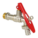 Llave de Agua para Jardín 1/2". Pluma grifo Con Seguro para Candado y Conector de Manguera.