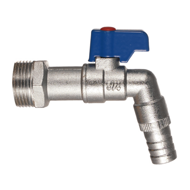 Llave De Jardín 1/2" Para Manguera Con Coupling Estriado Y Palanca De 1/4 De Vuelta.