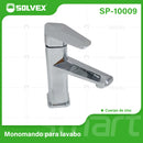 Llave de Lavamanos Individual. Grifo para Lavabo de zinc cromado brillante. Pluma para Agua Fría y Caliente.