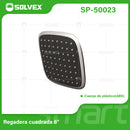 Regadera para Ducha Cuadrada 6" Cromada. Cabezal de Plástico ABS con Bola de Acero Inoxidable.