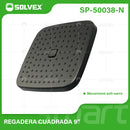 Regadera para Ducha Cuadrada 9" Negra. Cabezal de Plástico ABS con Mecanismo Antical.