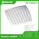 Regadera para Ducha Cuadrada 6" Satinada. Cabezal de Acero Inoxidable Cepillado.