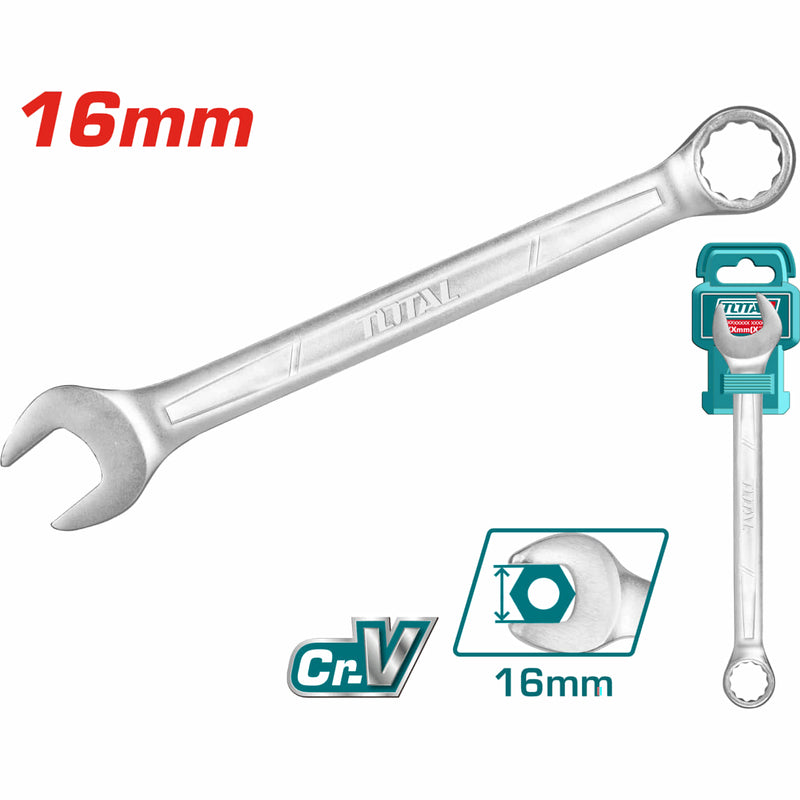 Llave De combinación 16mm (1 pza) Cr-V. Acabado mate.