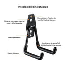 Ganchos De Soporte Metálicos Revestimiento PVC Para Herramientas Y Organización. Soporte para Colgar Bicicletas, Escaleras. Set 12 piezas.