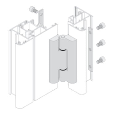 Bisagra de Sobre Poner Hoja Ventana/Inversor. Sistema Plegable. Color Blanco