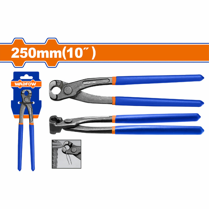 Alicate de Conejo 10"  Pulido y antióxido. Con mango de plástico.