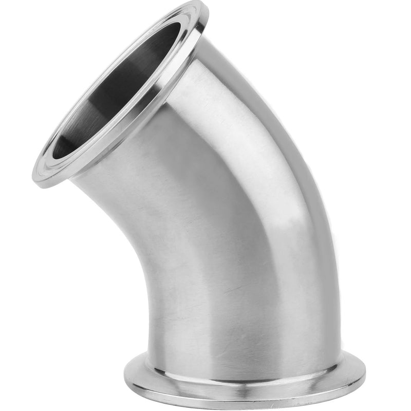 Codos sanitarios de 45º. Radio Corto. Con ferrules T-304. 3A.