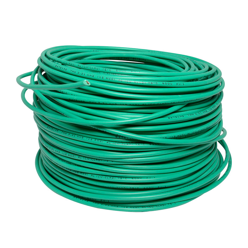 Cable cal 12 UL 100m verde Surtek THW de CCA (
